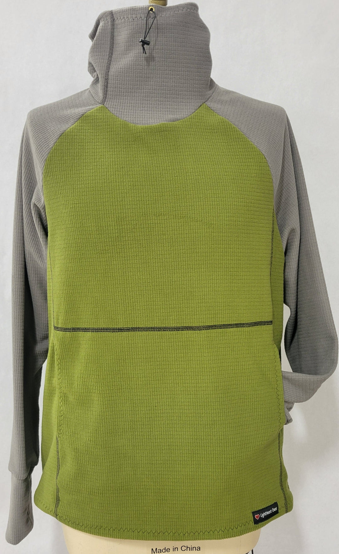 Women's Fleece Hoodie - Olive w/ Gray sleeves & hood