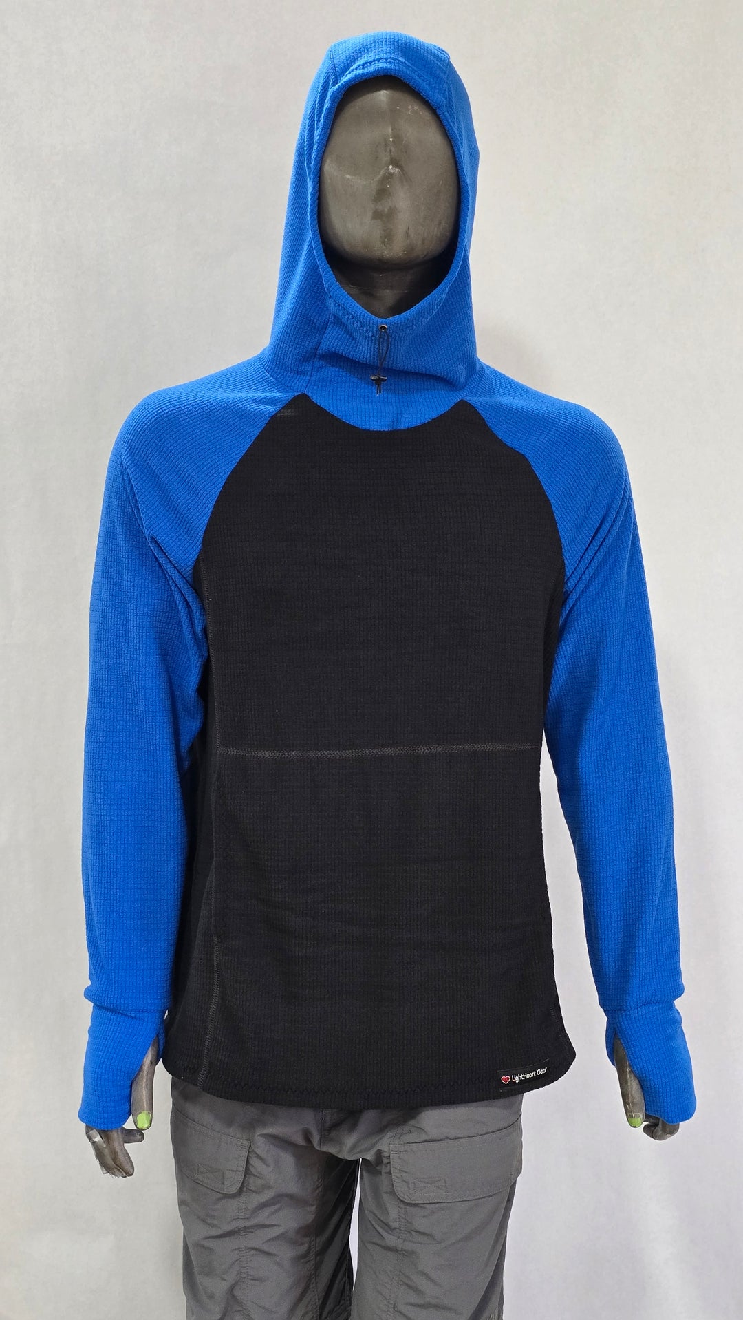 Men's Hoodie - Black w/ Blue sleeves & hood