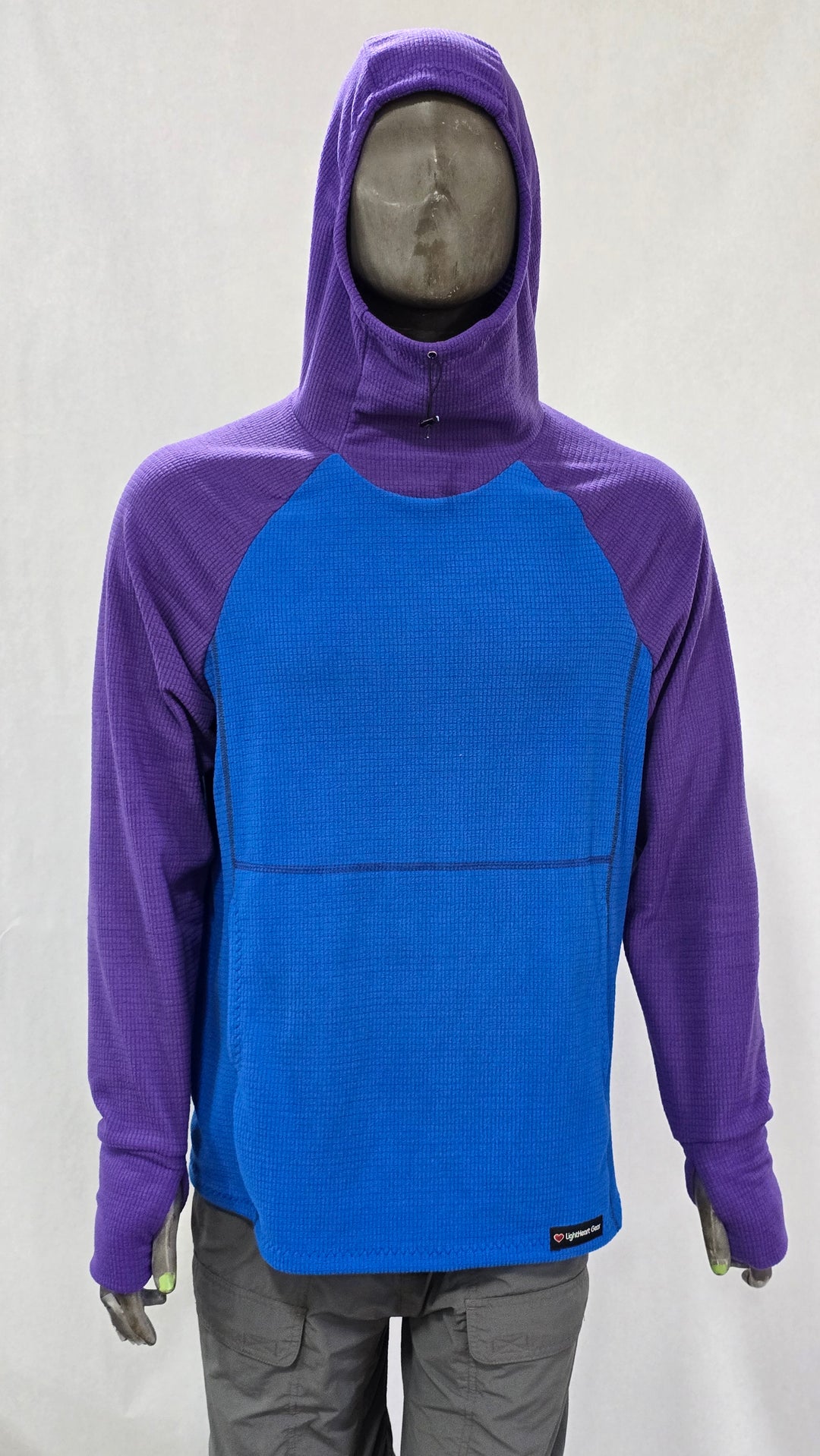 Men's Hoodie - Blue w/ Purple sleeves & hood