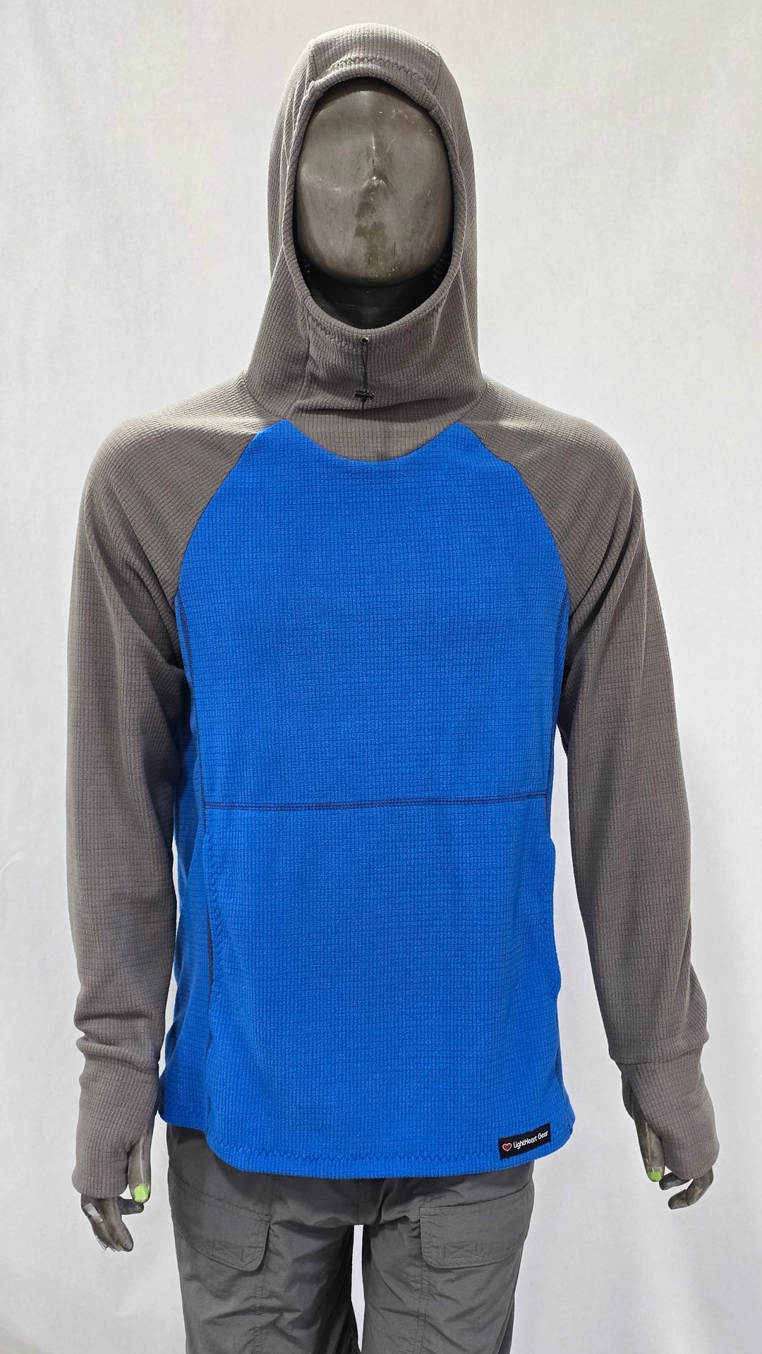 Men's Hoodie - Blue w/ Gray sleeves & hood