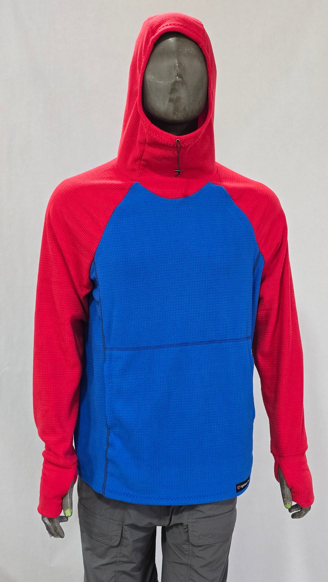 Men's Hoodie - Blue w/ Red sleeves & hood