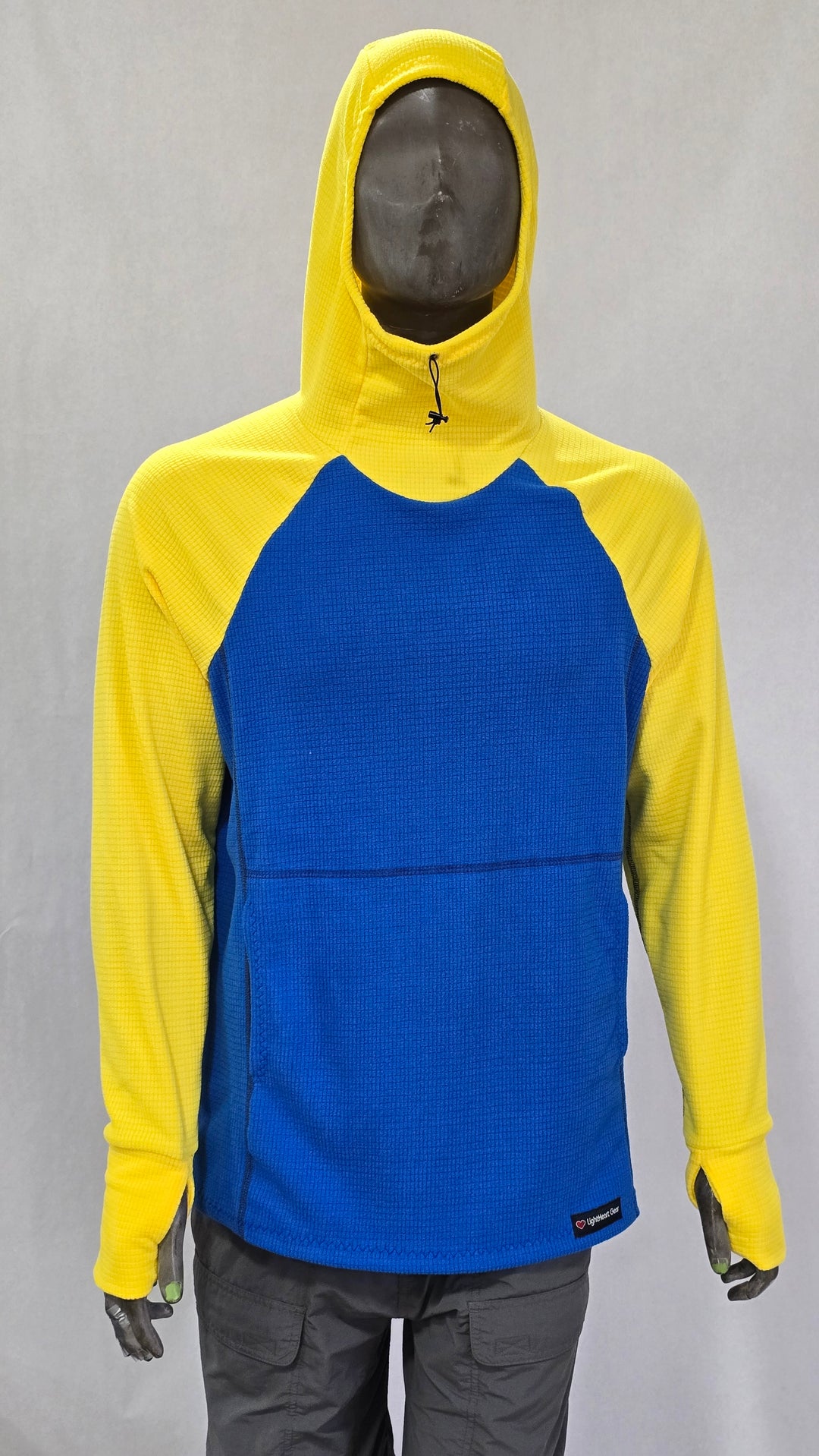 Men's Hoodie - Blue w/ Yellow sleeves & hood