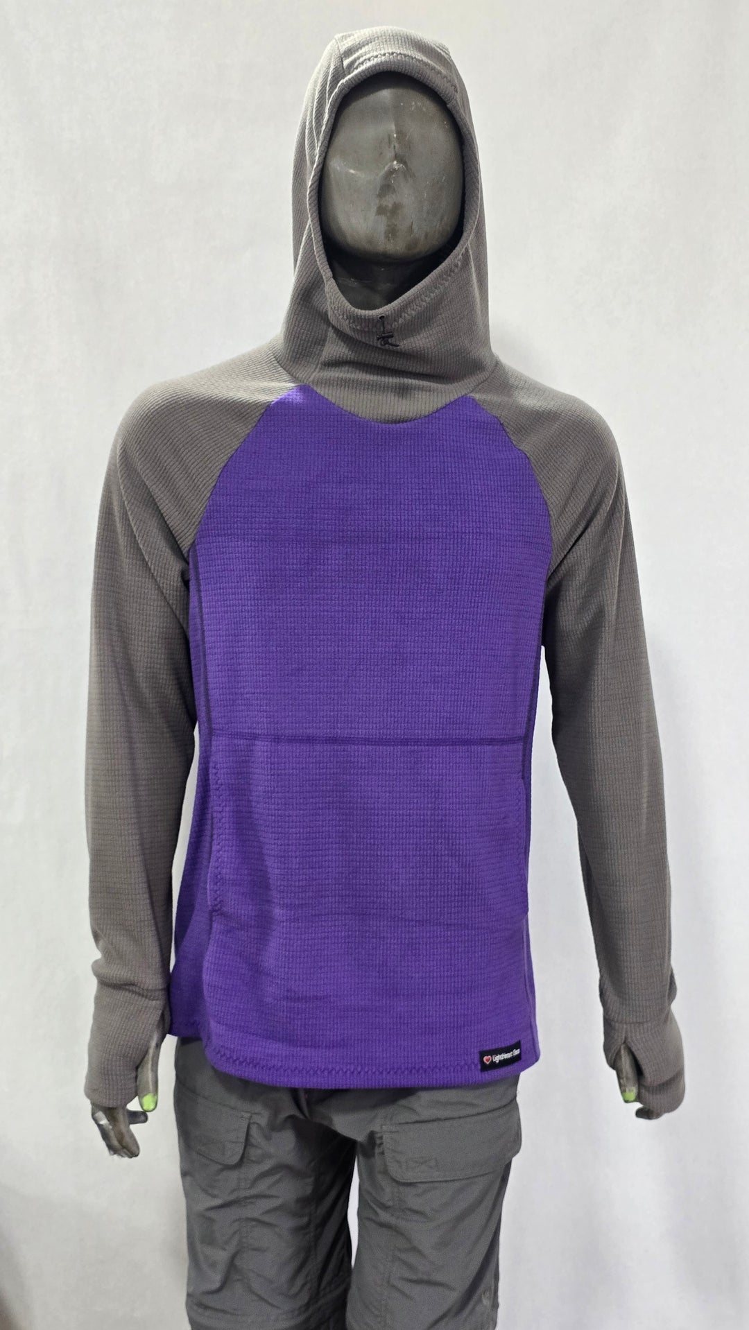Men's Hoodie - Purple w/ Gray sleeves & hood