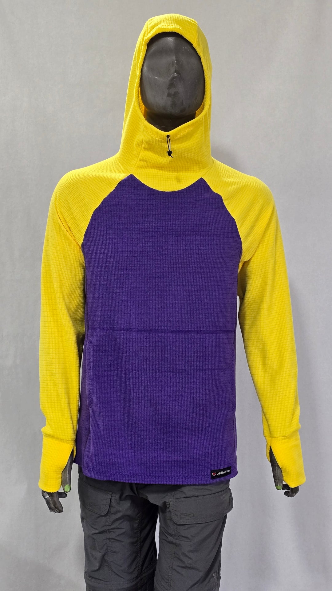 Men's Hoodie - Purple w/ Yellow sleeves & hood
