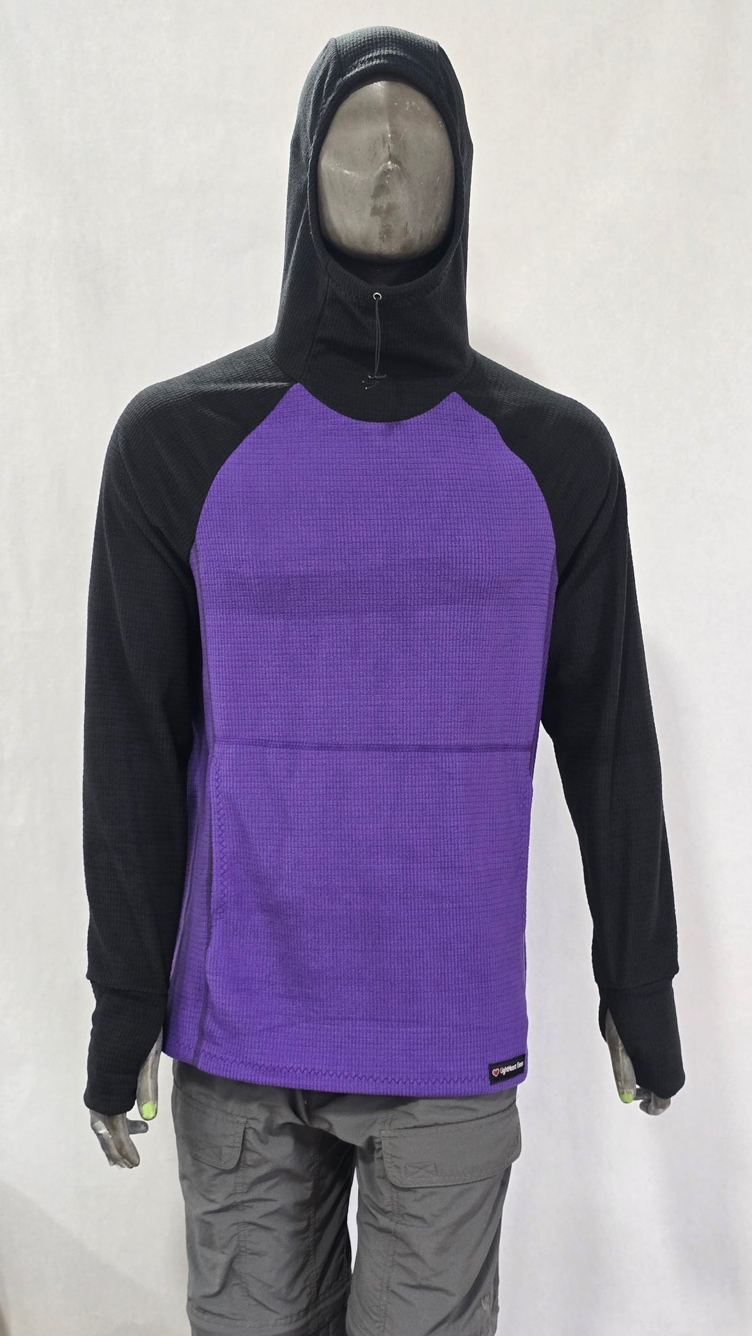 Women's Fleece Hoodie - Purple w/ Black sleeves & hood