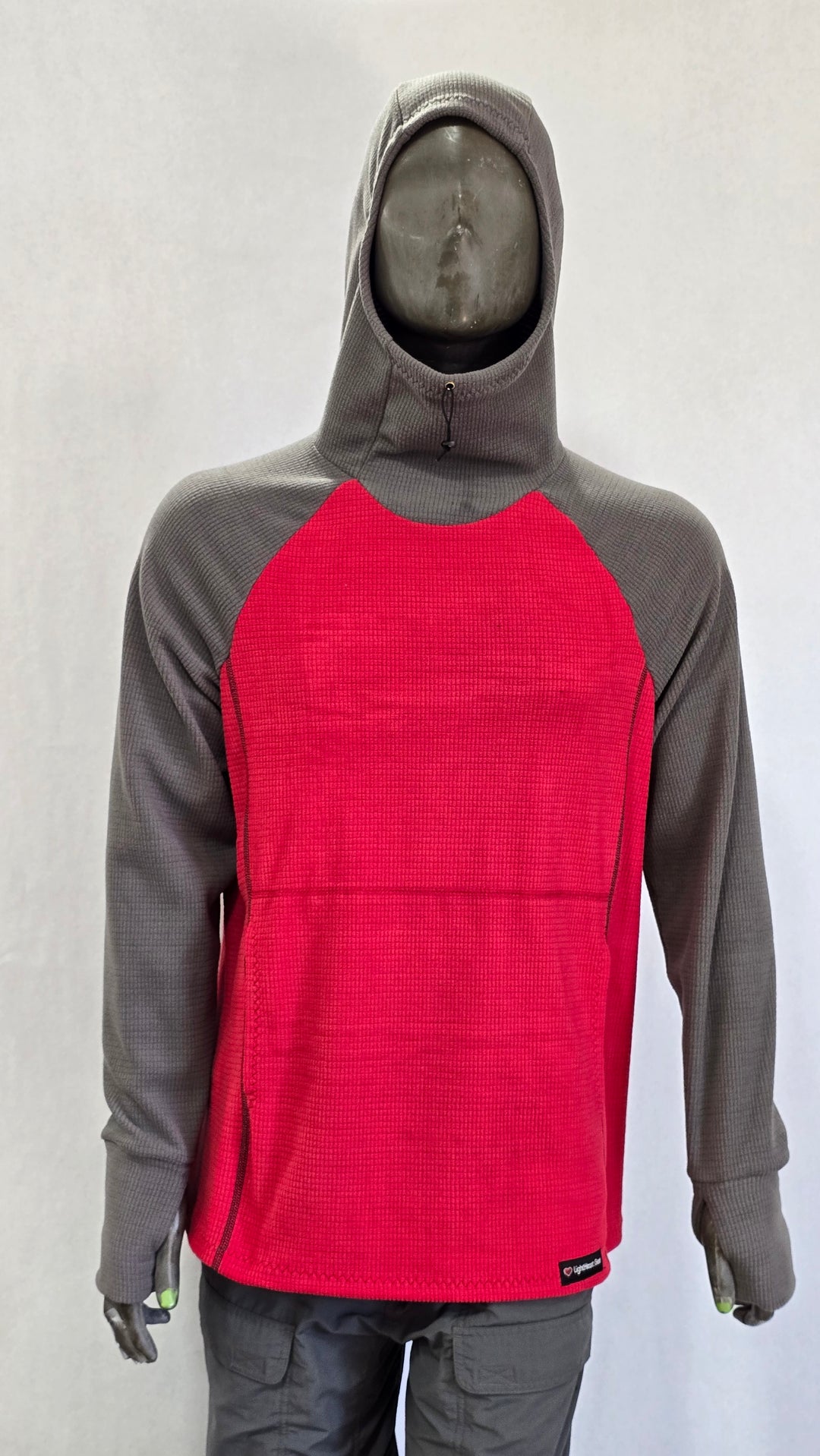 Women's Fleece Hoodie - Red w/ Gray sleeves & hood