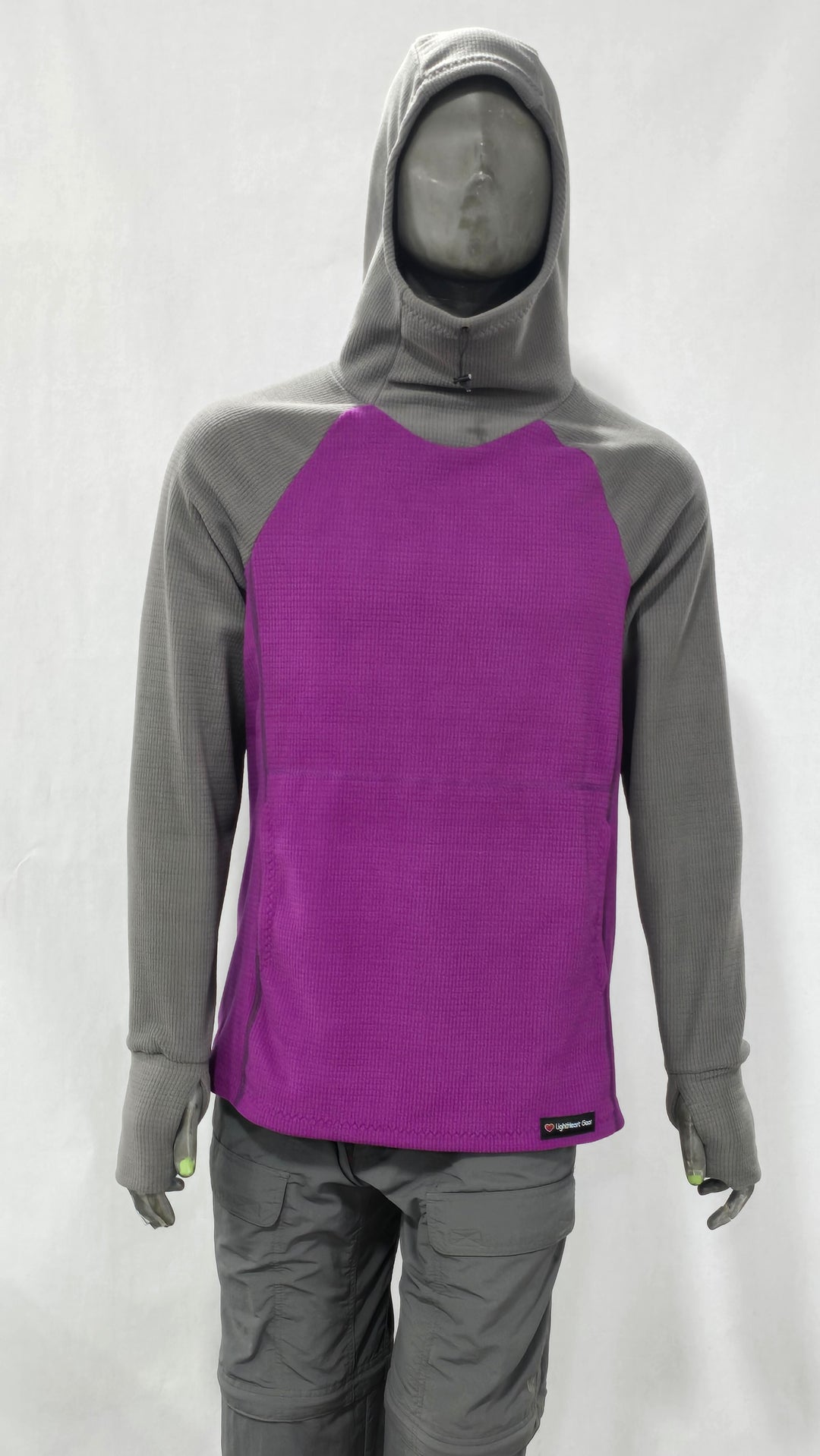 Men's Hoodie - Violet w/ Gray sleeves & hood