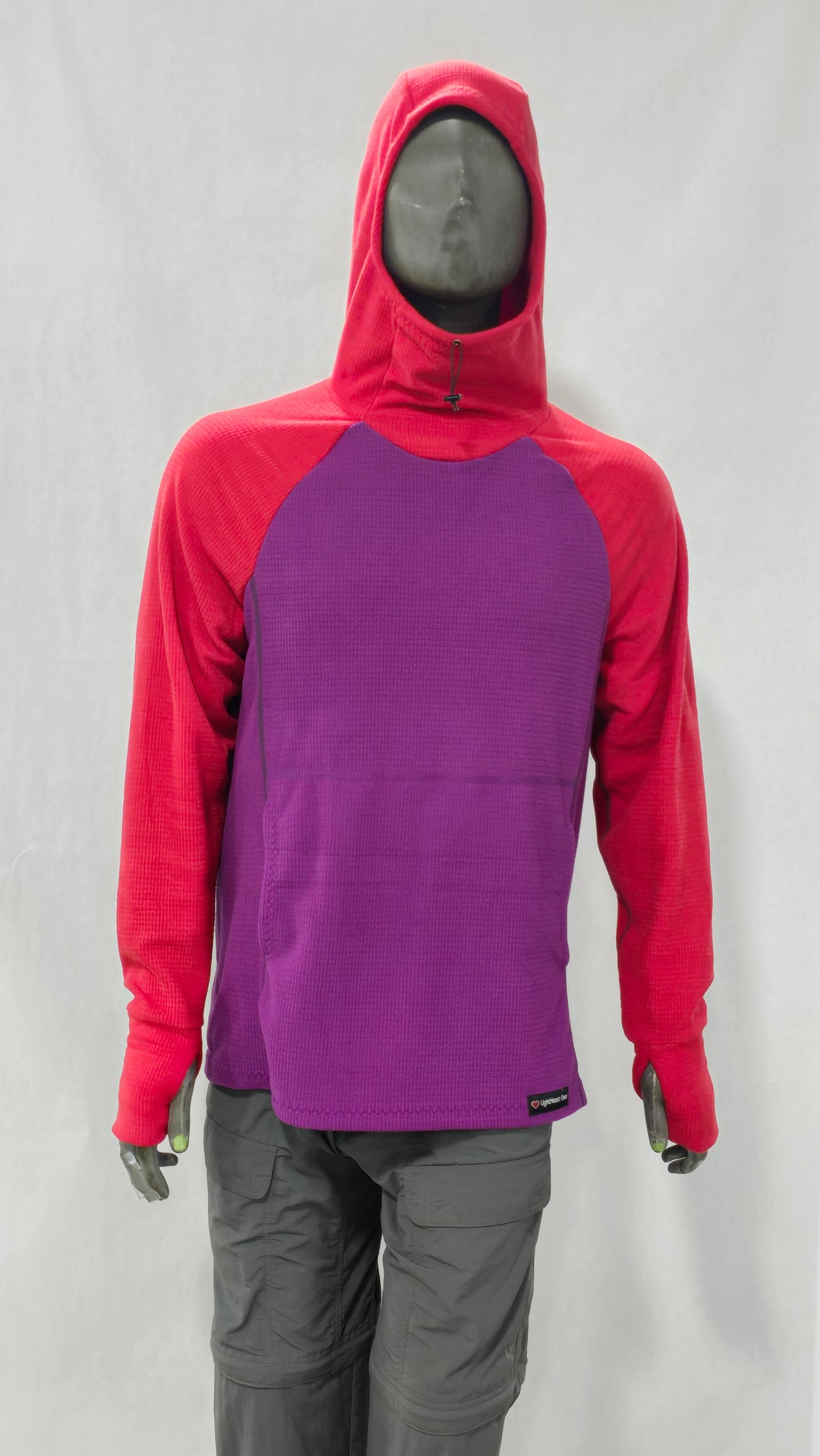 Men's Hoodie - Violet w/ Red sleeves & hood