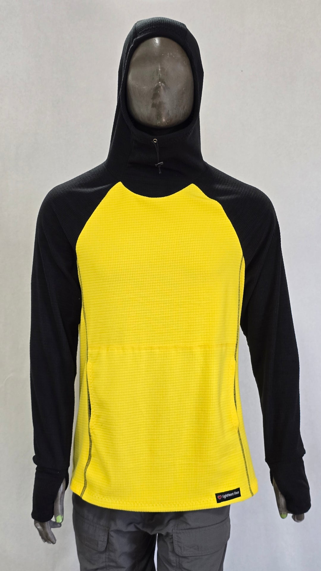 Men's Hoodie - Yellow w/ Black sleeves & hood