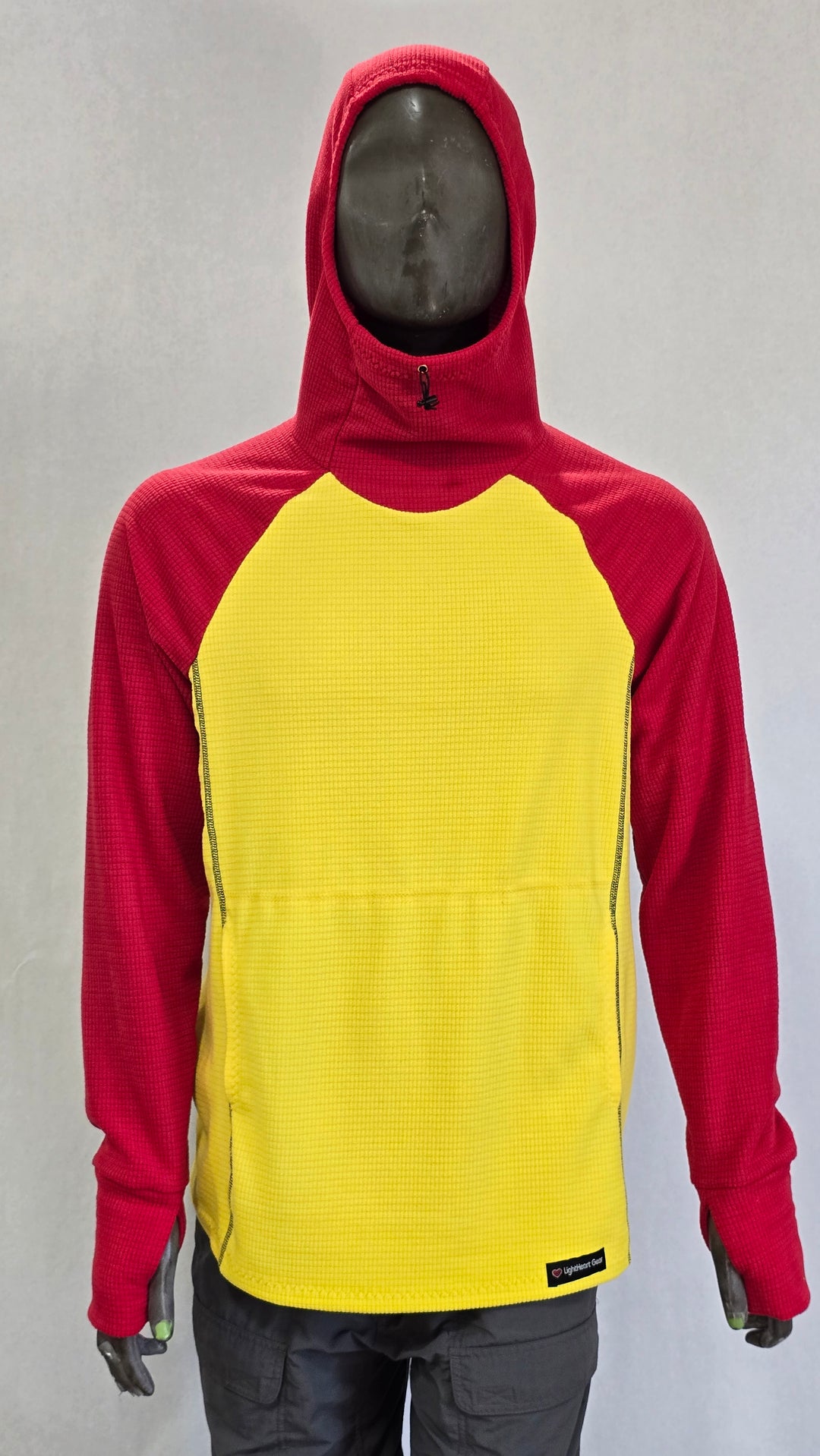 Men's Hoodie - Yellow w/ Red sleeves & hood