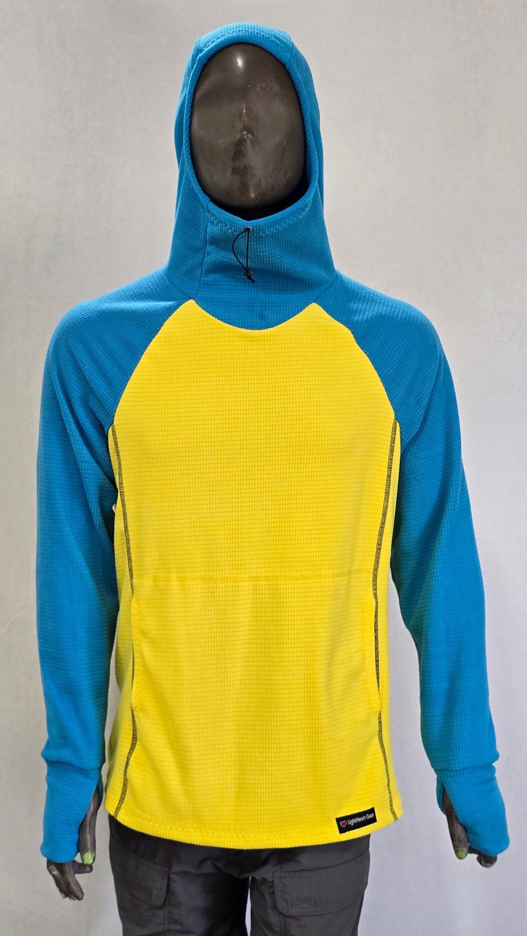 Men's Hoodie - Yellow w/ Sky Blue sleeves & hood