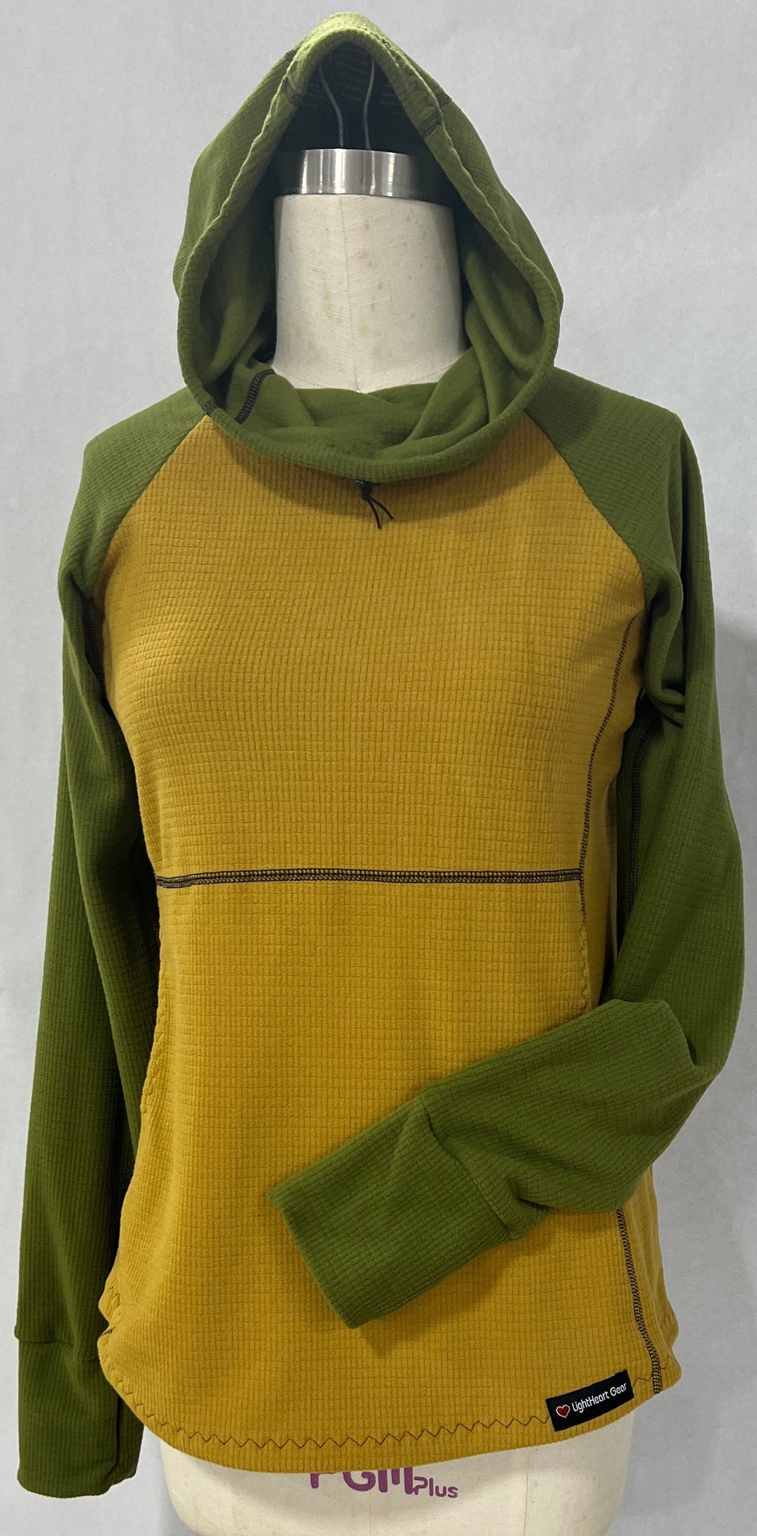 Women's Fleece Hoodie - Mustard w/ Olive sleeves & hood